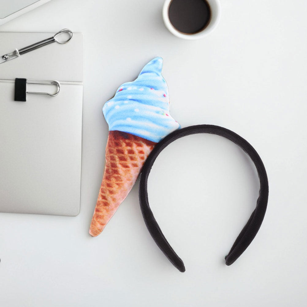 Skincare Routine - 2Pcs Lovely Ice Cream Themed Headband
