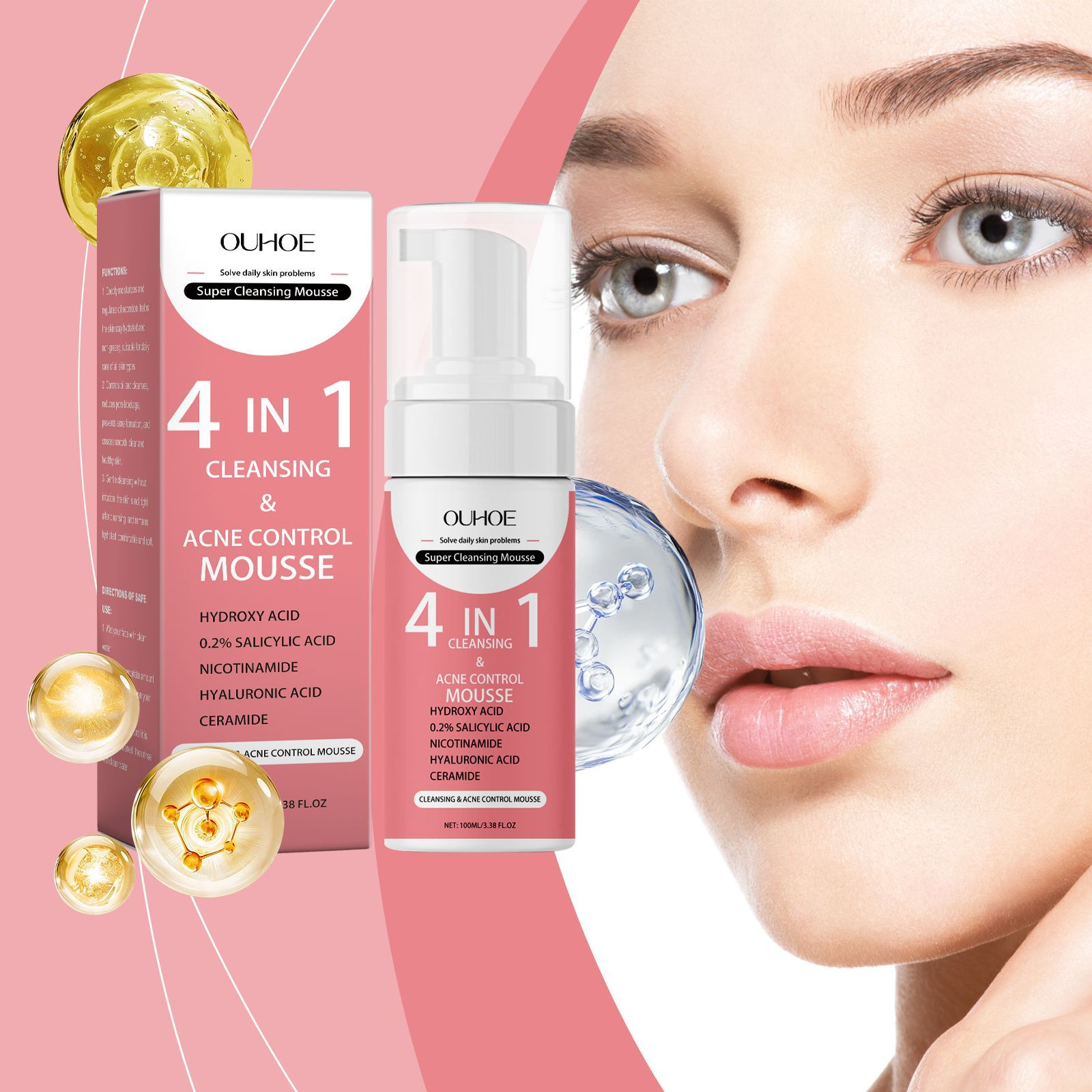 Facial Cleanser Mousse Moistur – обзор и цена Skincare Acne