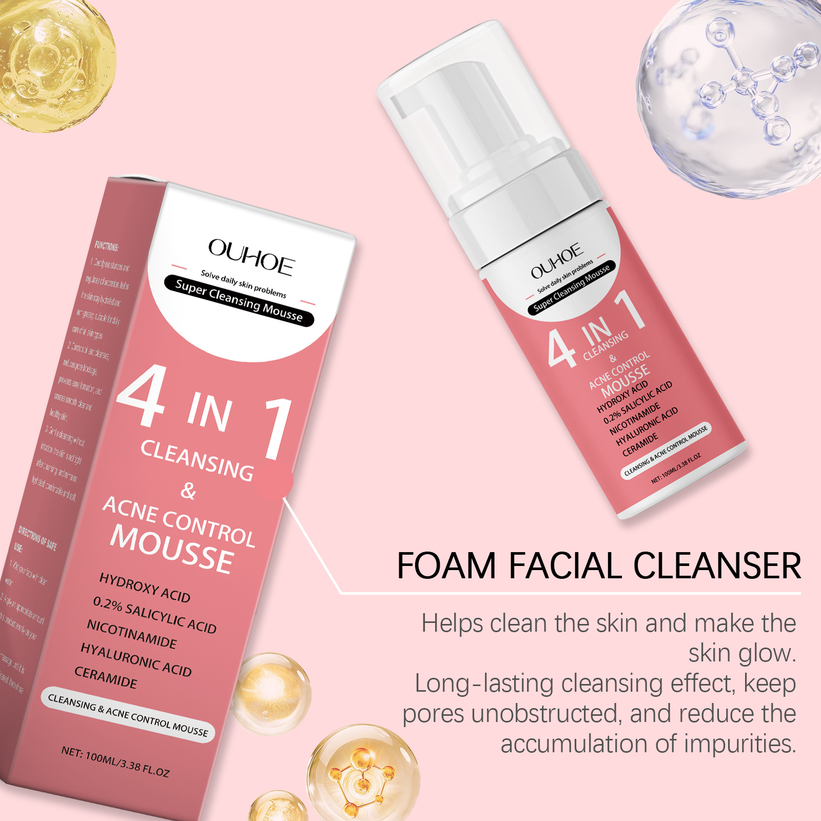 Facial Cleanser Mousse Moistur – обзор и цена Skincare Acne